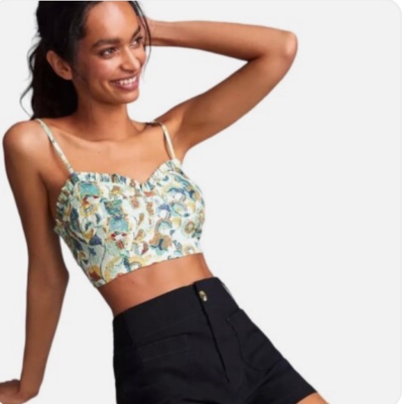 Anthropologie Twist Crop Top Set Size SM - Picture 3 of 16